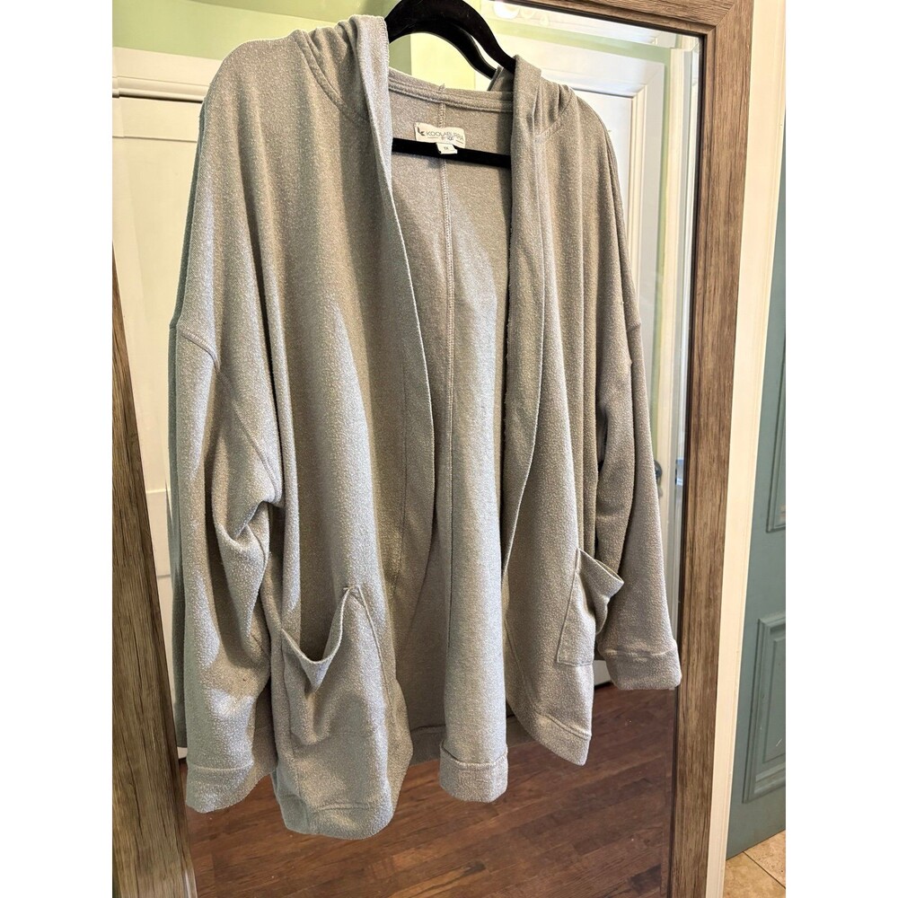 Koolaburra Ugg size 1x gray light weight cardigan hoody sweater